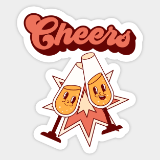 Cheers to a New Year Sticker